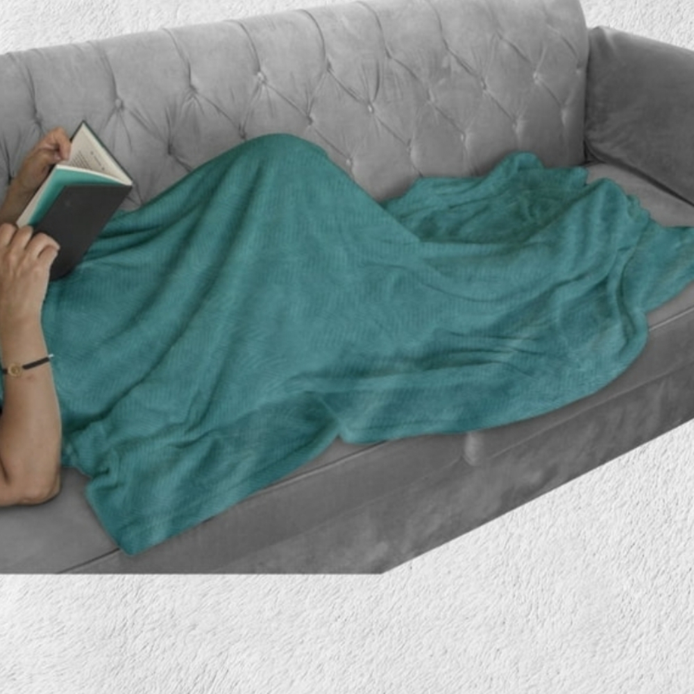 Maxkare Comfortable Polar Fleece Heated Throw Blanket